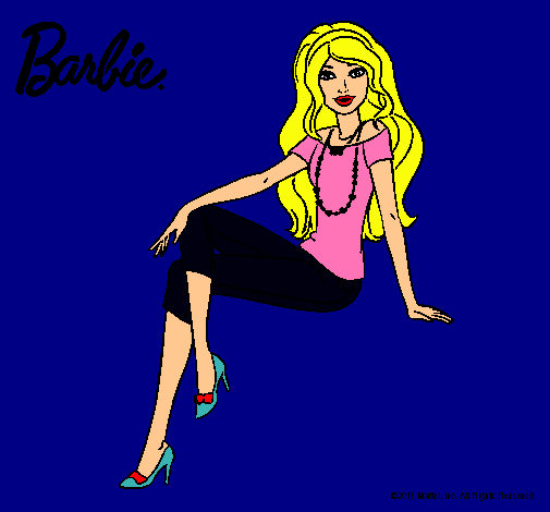 Dibujo Barbie moderna pintado por nnee011