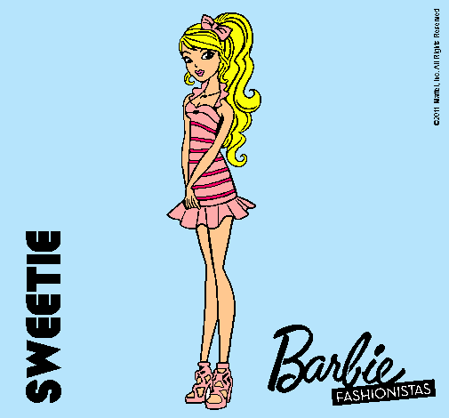 Dibujo Barbie Fashionista 6 pintado por ximeescritorio