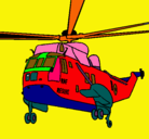 Dibujo Helicóptero al rescate pintado por lumen