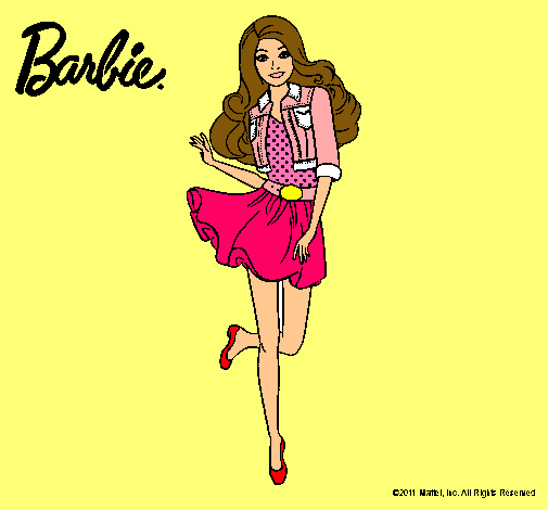 Dibujo Barbie informal pintado por virgini