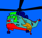 Dibujo Helicóptero al rescate pintado por colorc