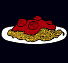 Dibujo Espaguetis con carne pintado por yuriannizi