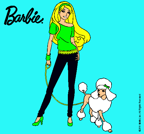 Dibujo Barbie con look moderno pintado por dayyan