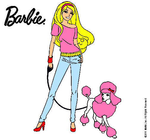 Dibujo Barbie con look moderno pintado por lusesita40linda