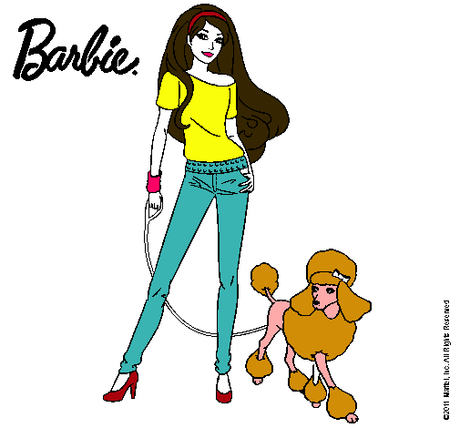 Dibujo Barbie con look moderno pintado por lauramj4ever