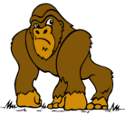 Dibujo Gorila pintado por lovezno