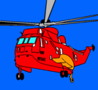 Dibujo Helicóptero al rescate pintado por PFraj