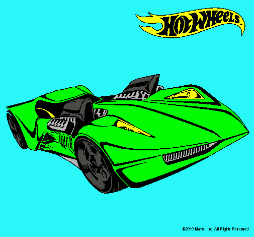 Dibujo Hot Wheels 4 pintado por rocko