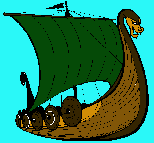 Dibujo Barco vikingo pintado por barbylux