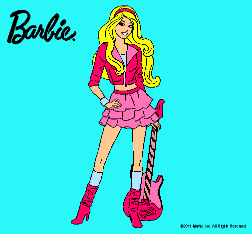 Dibujo Barbie rockera pintado por esrefy