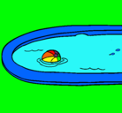 Dibujo Pelota en la piscina pintado por valeriaReyes