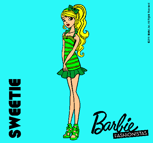 Dibujo Barbie Fashionista 6 pintado por esrefy