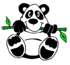 Dibujo Oso panda pintado por APUZ