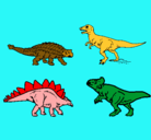 Dibujo Dinosaurios de tierra pintado por dinos