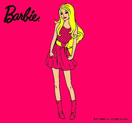 Dibujo Barbie veraniega pintado por eveling 