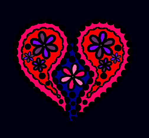 Corazón de flores