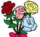 Dibujo Ramo de rosas pintado por lulis2011
