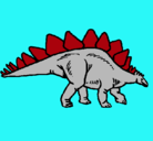 Dibujo Stegosaurus pintado por noah