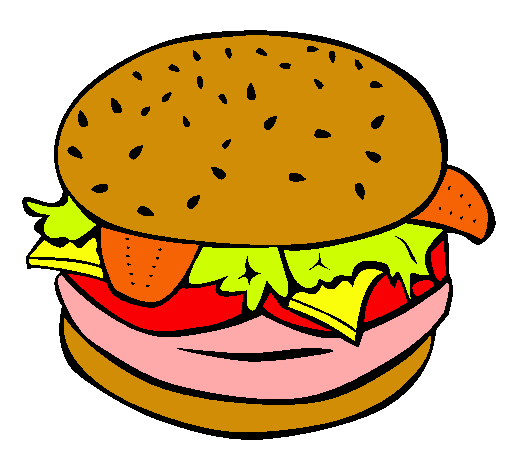 Dibujo Hamburguesa completa pintado por yuriannizi