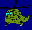 Dibujo Helicóptero al rescate pintado por mando