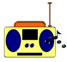 Dibujo Radio cassette 2 pintado por juampi