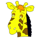 Dibujo Cara de jirafa pintado por maja