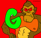Dibujo Gorila pintado por fhudsh6yg8ug