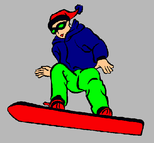 Dibujo Snowboard pintado por joaqui
