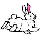 Dibujo Conejo contento pintado por luciamoris
