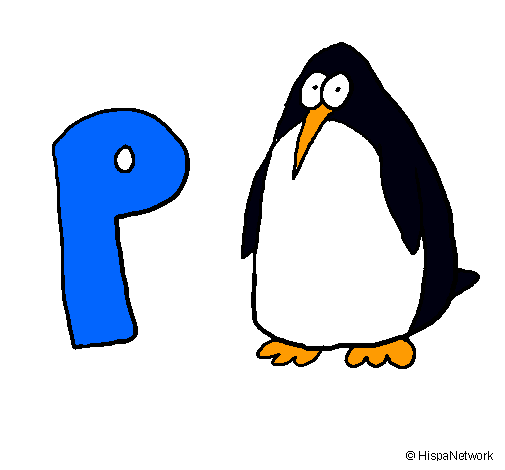 Dibujo Pingüino pintado por kuki