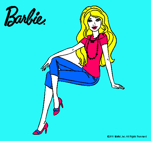 Dibujo Barbie moderna pintado por alison_