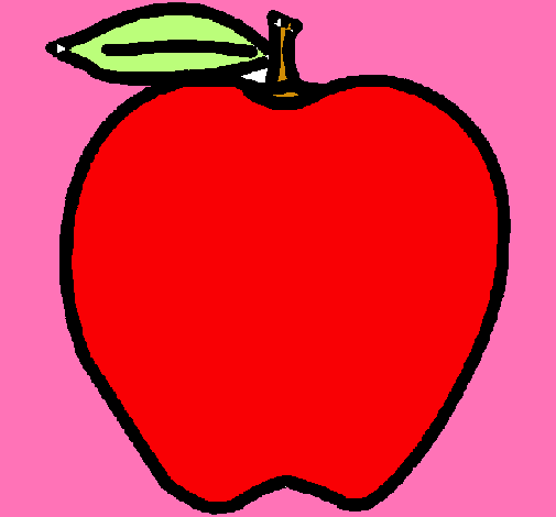 Dibujo manzana pintado por pcofrades