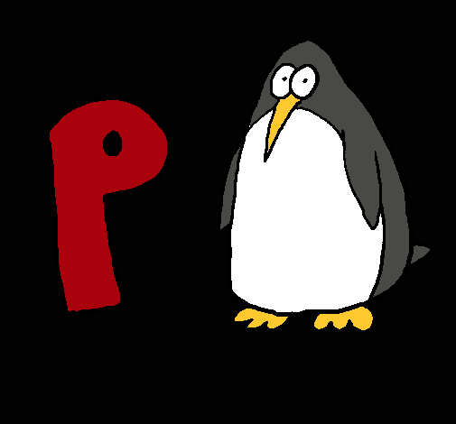 Dibujo Pingüino pintado por Gito
