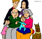 Dibujo Familia pintado por uribetomas