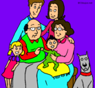 Dibujo Familia pintado por lucesita
