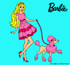 Dibujo Barbie paseando a su mascota pintado por ashleyp