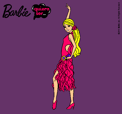 Dibujo Barbie flamenca pintado por eilynsita1