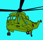 Dibujo Helicóptero al rescate pintado por coli