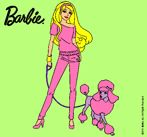 Dibujo Barbie con look moderno pintado por Martina100