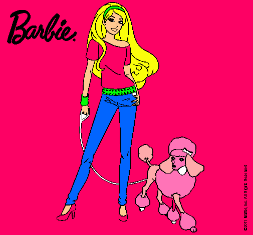 Dibujo Barbie con look moderno pintado por vanysasa