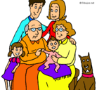 Dibujo Familia pintado por estefi