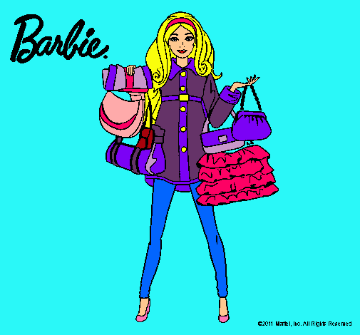 Dibujo Barbie de compras pintado por ashleyp