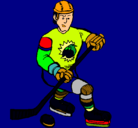 Dibujo Jugador de hockey sobre hielo pintado por joaqui