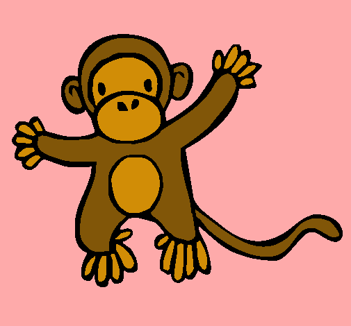 Dibujo Mono pintado por juanfelipe