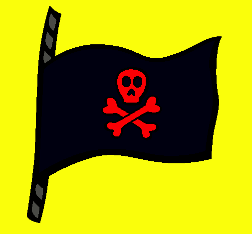 Dibujo Bandera pirata pintado por aicarcimi