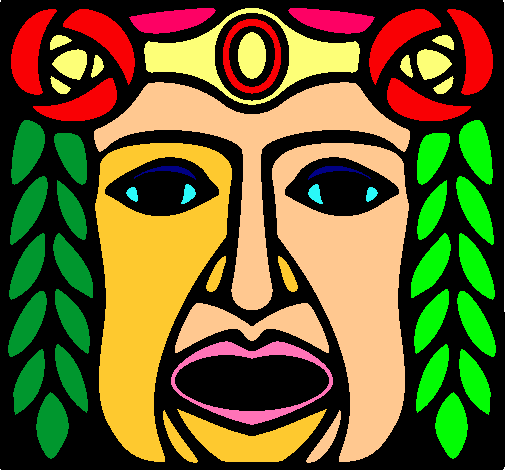 Dibujo Máscara Maya pintado por mileyg23