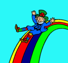 Dibujo Duende en el arco iris pintado por balentina