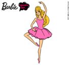 Dibujo Barbie bailarina de ballet pintado por chimpance