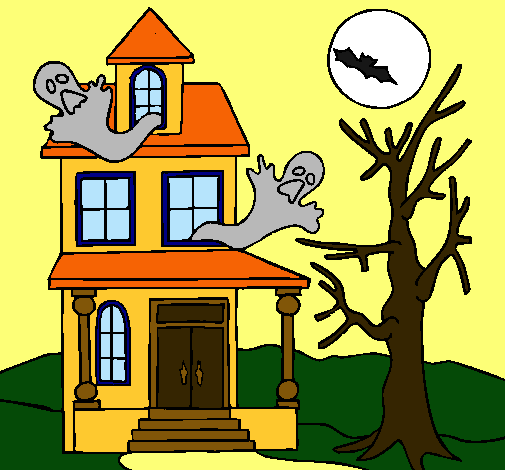 Dibujo Casa fantansma pintado por payolin00