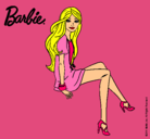 Dibujo Barbie sentada pintado por  superguap